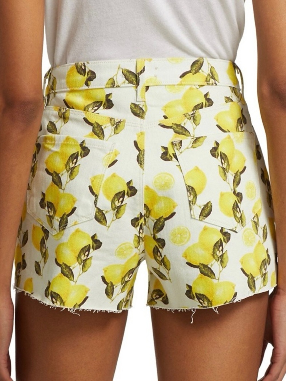 NWOT L’AGENCE Audrey Lemon yellow Shorts Mid-Rise Size 29 - Picture 3 of 8